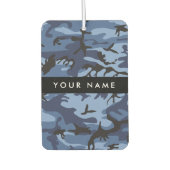 Navy Blue Camouflage Jouw naam personaliseren Luchtverfrisser (Voorkant)
