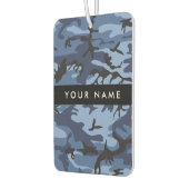 Navy Blue Camouflage Jouw naam personaliseren Luchtverfrisser (Links)