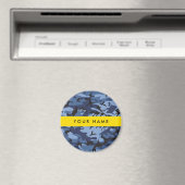 Navy Blue Camouflage Jouw naam personaliseren Magneet (Insitu (Vaatwasser))