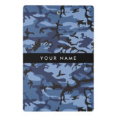 Navy Blue Camouflage Jouw naam personaliseren Mini Klembord (Achterkant)