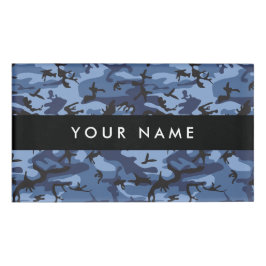 Navy Blue Camouflage Jouw naam personaliseren Naambadge