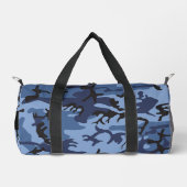 Navy Blue Camouflage Jouw naam personaliseren Plunjezak (Voorkant)