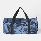 Navy Blue Camouflage Jouw naam personaliseren Plunjezak (Achterkant)