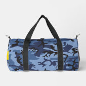Navy Blue Camouflage Jouw naam personaliseren Plunjezak (Voorkant)