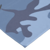 Navy Blue Camouflage Jouw naam personaliseren Tafelkleed (Gekanteld)