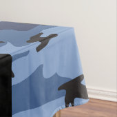 Navy Blue Camouflage Jouw naam personaliseren Tafelkleed (Voorbeeld)