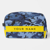 Navy Blue Camouflage Jouw naam personaliseren Toilettasje (Voorkant)