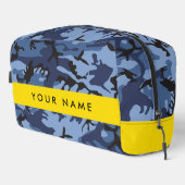 Navy Blue Camouflage Jouw naam personaliseren Toilettasje (Rechterhoek)