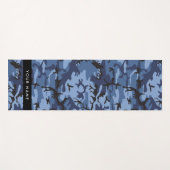 Navy Blue Camouflage Jouw naam personaliseren Yogamat (Voorkant (horizontaal))