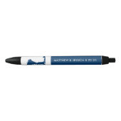 Navy Blue Cape Cod Map Wedding Zwarte Inkt Pen (Voorkant)