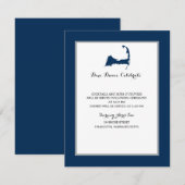 Navy Blue Cape kabeljauw kaart | Ontvangst (Voorkant / Achterkant)