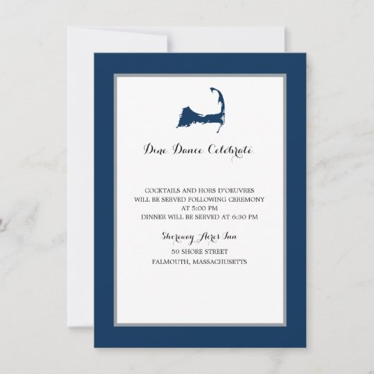 Navy Blue Cape kabeljauw kaart | Ontvangst (Voorkant)