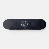 Navy Blue Carbon Fiber Nautical Yacht Vlag Persoonlijk Skateboard (Horizontaal)