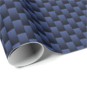Navy Blue Carbon Fiber Print Cadeaupapier (Rol Hoek)