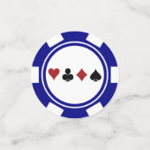 Navy Blue Casino Poker Chip Las Vegas Wedding Confetti (Kleine voorkant)