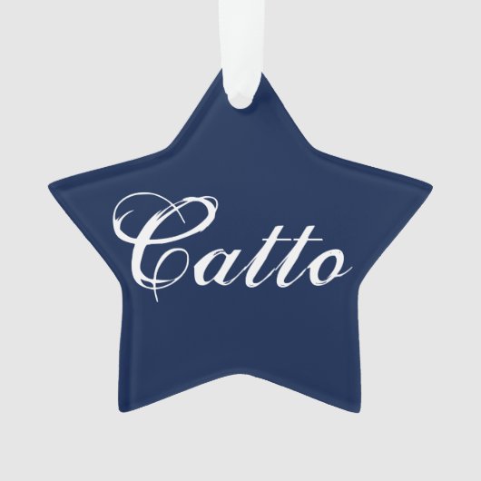 Navy Blue "Catto" Star Ornament (voorkant)