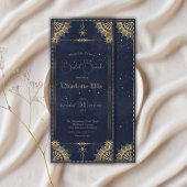 Navy Blue Celestial Bridal Brunch Uitnodiging