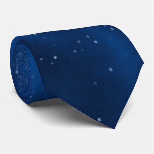 Navy blue Celestial Universe Wedding Stropdas (Opgerold)
