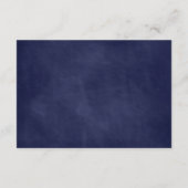 Navy Blue Chalkboard Art Deco Wedding RSVP Kaarten (Achterkant)