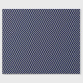 Navy Blue, Charcoal Large Chevron ZigZag Pattern Cadeaupapier (Vlak)
