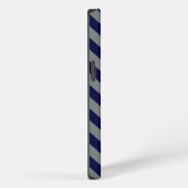 Navy Blue, Charcoal Large Chevron ZigZag Pattern iPhone Hoesje (Rechterkant)