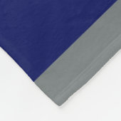 Navy Blue Charcoal Team Jersey Preppy Stripe Fleece Deken (Hoek)