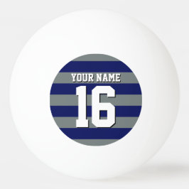 Navy Blue Charcoal Team Jersey Preppy Stripe Pingpongbal