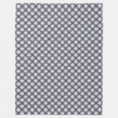 Navy Blue Check Deken voor Bed of Couch Gebruik (Voorkant)