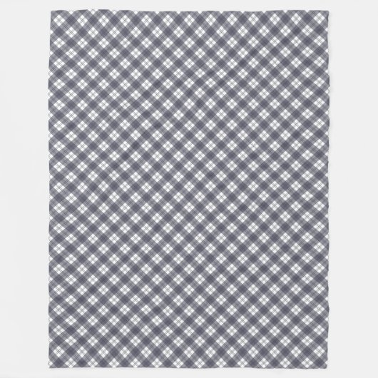 Navy Blue Check Deken voor Bed of Couch Gebruik (Voorkant)