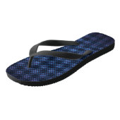 Navy blue checkered koolstofvezel gepatterd teenslippers (Schuin)