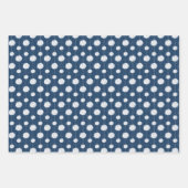 Navy Blue Cheerleader Pom Pom Pattern Inpakpapier Vel (Voorkant)