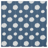Navy Blue Cheerleader Pom Pom Pattern Stof (Swatch)