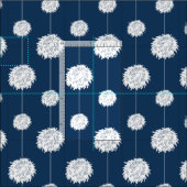 Navy Blue Cheerleader Pom Pom Pattern Stof (Delen)
