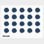 Navy Blue Cheerleader Pom Pom Ronde Sticker (Vel)