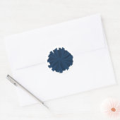 Navy Blue Cheerleader Pom Pom Ronde Sticker (Envelop)