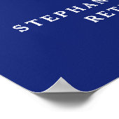 Navy Blue Cheers naar 65 jaar pensioen Welkom Poster (Hoek)