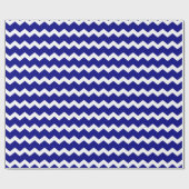 Navy blue chevron cadeaupapier (Vlak)