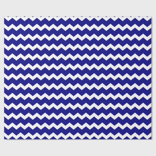 Navy blue chevron cadeaupapier (Vlak)