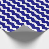 Navy blue chevron cadeaupapier (Hoek)