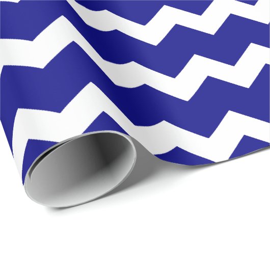 Navy blue chevron cadeaupapier (Rol Hoek)