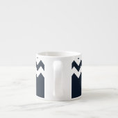 Navy Blue Chevron Espresso Kop (Achterkant)