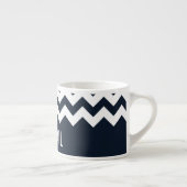 Navy Blue Chevron Espresso Kop (Rechts)