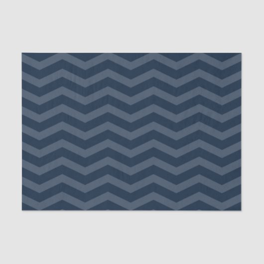 Navy Blue Chevron Tissuepapier (Voorkant)