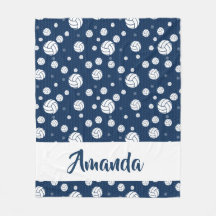 Navy Blue Chevron Volleyball Pattern