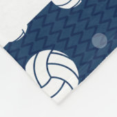 Navy Blue Chevron Volleyball Pattern Fleece Deken (Hoek)