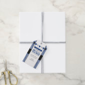 Navy Blue Chevron Vrijgezellenfeest Dank u Labels Cadeaulabel (Met Touw)