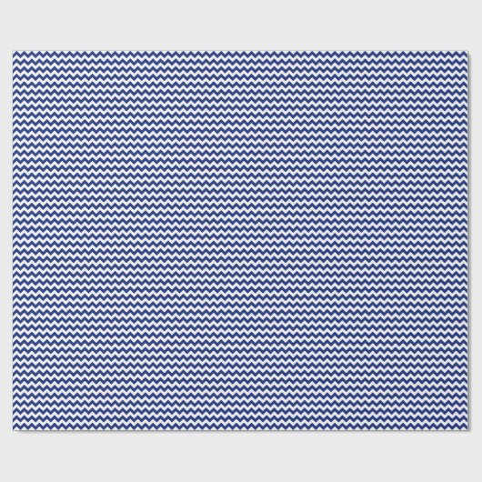 Navy Blue Chevrons Cadeaupapier (Vlak)