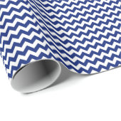 Navy Blue Chevrons Cadeaupapier (Rol Hoek)
