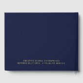 NAVY BLUE CHIC MONOGRAM PENSIOEN FOTO GASTENBOEK (Achterkant)