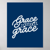 Navy Blue Christelijk Grace on Grace Poster (Voorkant)
